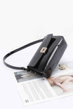 Enamel Flap Shoulder Bag