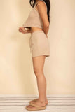 Cotton French Terry Crop Top & Shorts Set