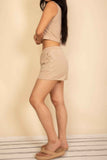 Cotton French Terry Crop Top & Shorts Set