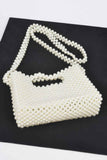Hand Made Faux Pearl Bead Crossbody Bag