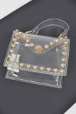 Rhinestone Stud Transparent Mini Bag