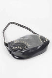 Hot Fix Stones Metal Stud Shoulder Bag