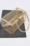 Metal Wire Cube Clutch