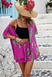Two Piece Leopard Print Drop Shoulder Pockets Set