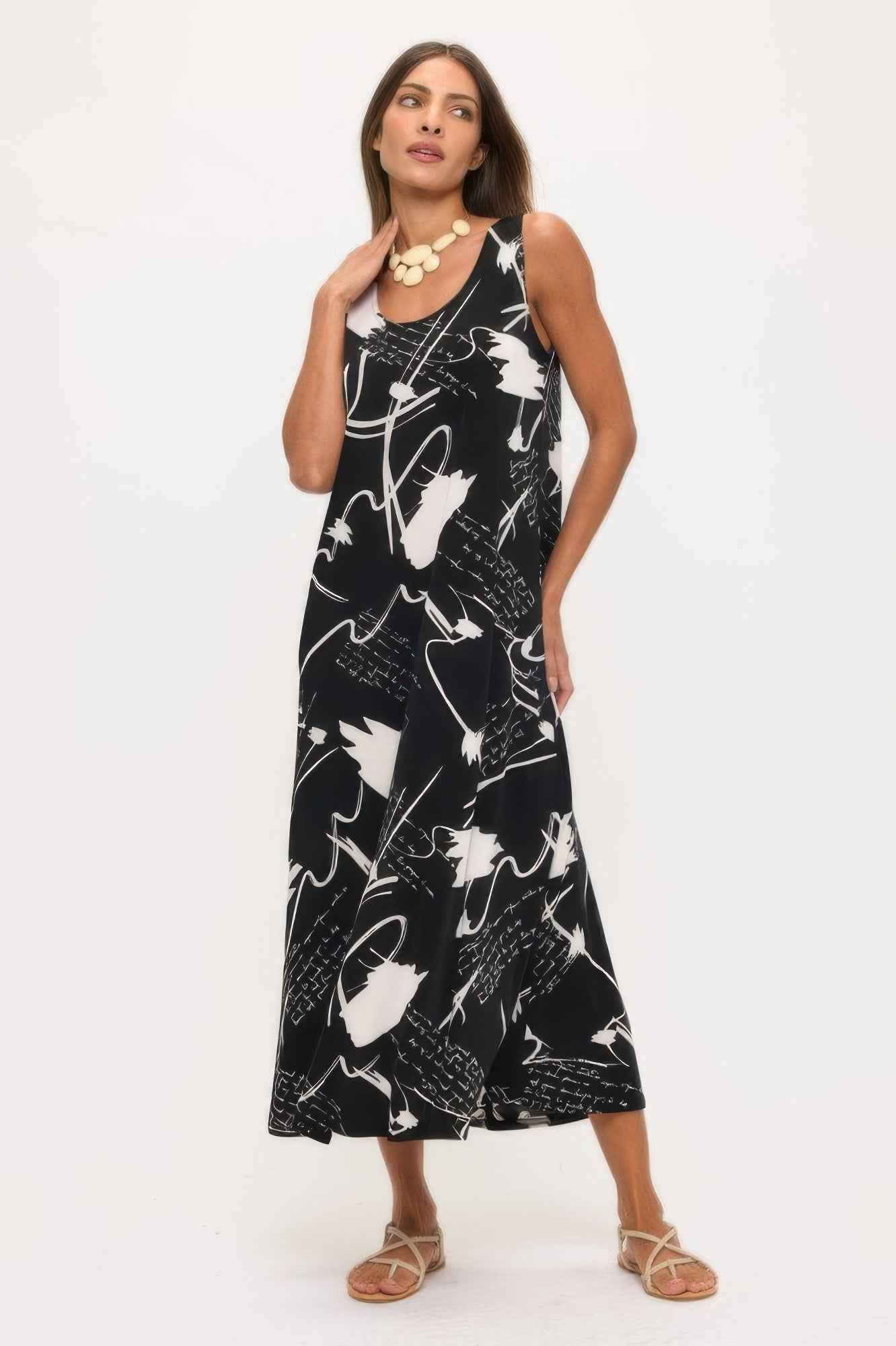 Print Bns Tank Long Dress