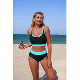 Push Up Triangle High Waisted Band Bikini