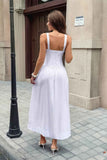 Square Neck A Line Sleeveless Flowy Long Dress