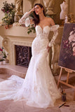 Andrea & Leo WL033 Dress Strapless Mermaid Bridal Gown & Sleeves