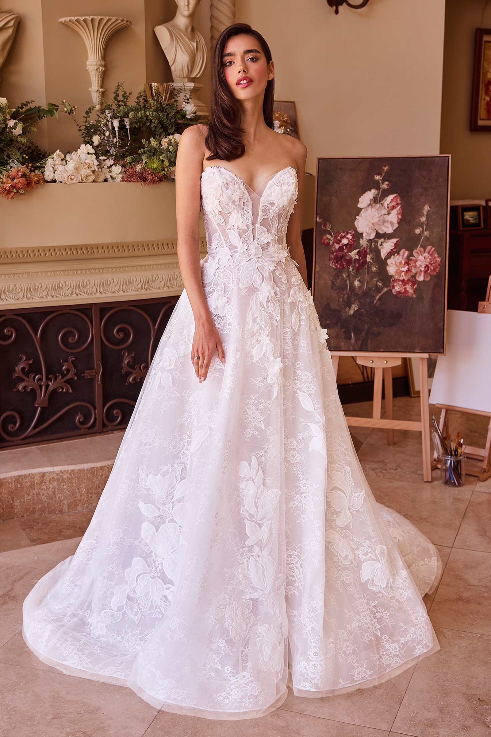 Ladivine WL034 Wedding Dress Lace A-Line Ball Gown