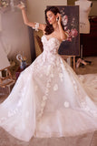 Andrea & Leo WL039 Dress Strapless Floral Lace Bridal Ball Gown