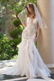 Andrea & Leo WL062 Fit and Flare Strapless Wedding Gown Includes Veil