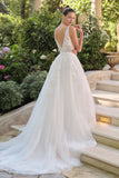 Andrea & Leo WL064 Deep V-Neckline A-Line Wedding Ball Gown
