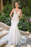 Andrea & Leo WL066 Fit and Flare Deep Illusion Wedding Gown