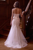 Andrea & Leo WL091 Strapless Corset Lace Mermaid Wedding Dress with Train