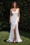 Ladivine CD355W Strapless Scoop Neckline Chiffon Gown