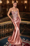 Ladivine KV1132 Strapless Fitted Sweetheart Neckline Evening Gown