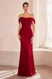 Ladivine Amoris T705 Off Shoulder Fitted Bridesmaid Gown
