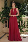 Amoris T715 Halter Neck Chiffon A-Line Gown