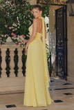 Amoris T715 Halter Neck Chiffon A-Line Gown