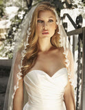 Ladivine V001 - Spring Bouquet Bead Edge Cathedral Veil