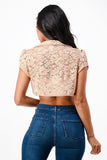 La Scala 11251 Short Sleeve Lace Jacket