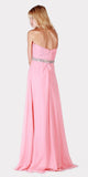 Empire Waist Strapless Long Formal Dress Dusty Rose