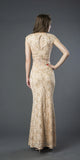 Keyhole Back Mermaid Style Long Formal Dress Gold