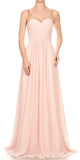 Blush Long Formal Dress with Sweetheart Neckline