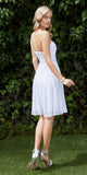 Cinderella Divine 3909 White One Shoulder Chiffon Knee Length Bridesmaid Dress