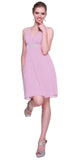 Cinderella Divine 3915 Chiffon Bridesmaid Dusty Rose Dress Knee Length Empire Waist