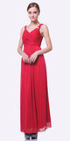 Cinderella Divine 3984 Long Beach Wedding Bridesmaid Dress Apple Red Flowy Chiffon