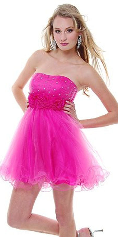 CLEARANCE - Cinderella Divine 414 Short A-Line Tulle Dress (Size 6)