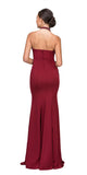 Burgundy Mermaid Prom Gown with Beaded Choker-Collar
