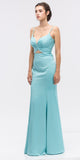 Mint Sweetheart Neckline Mermaid Satin Prom Gown with Cut-Out