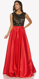 Red Sleeveless Floor Length Quinceanera Dress with Keyhole Back