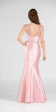 Blush Illusion Beaded Neckline Long Mermaid Prom Dress Mikado