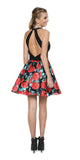 Black Short Prom Dress Deep V-Neck Cut-Out Back