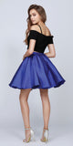 Short Cold-Shoulder Homecoming Two-Piece Dress Royal Blue