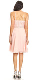 Halter Short Fit and Flare Homecoming Dress Dusty Pink