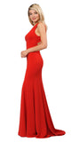 Red Long Prom Dress with Stylish Open Back