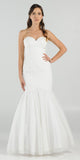 Sweetheart Neckline Strapless Mermaid Wedding Gown Off White