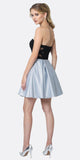 Juliet 829 Two Tone Sweetheart Short Dress Homecoming Silver