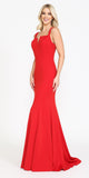 Poly USA | Ed Young 8392 Long Jersey Fitted Sexy Mermaid Dress V-Notch