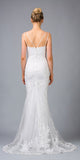 Mermaid Off White Long Wedding Dress with Appliques