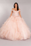 Blush Off-Shoulder Quinceanera Dress