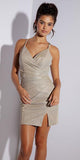 Eureka Fashion 9733 Fitted Criss-Cross Back Short Party Dress V-Neck Ice Blue