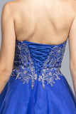 Aspeed USA S2040 Royal Blue Sweetheart Neckline Strapless Homecoming Short Dress