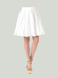 Poly USA SK22 - Off White Short A Line Skirt With Pockets