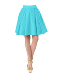 Poly USA SK22 - Turquoise Short A Line Skirt With Pockets