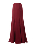 Poly SK24 - Full Length Chiffon Skirt Burgundy